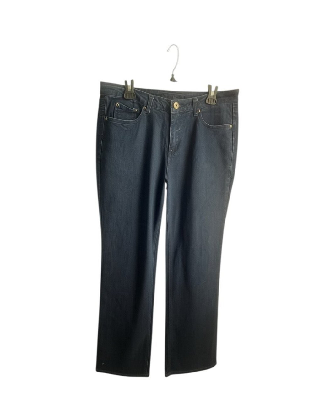 Ashley Stewart Dark Wash Bootcut Jeans Size 12 Tall | 34" Inseam Stretch Denim